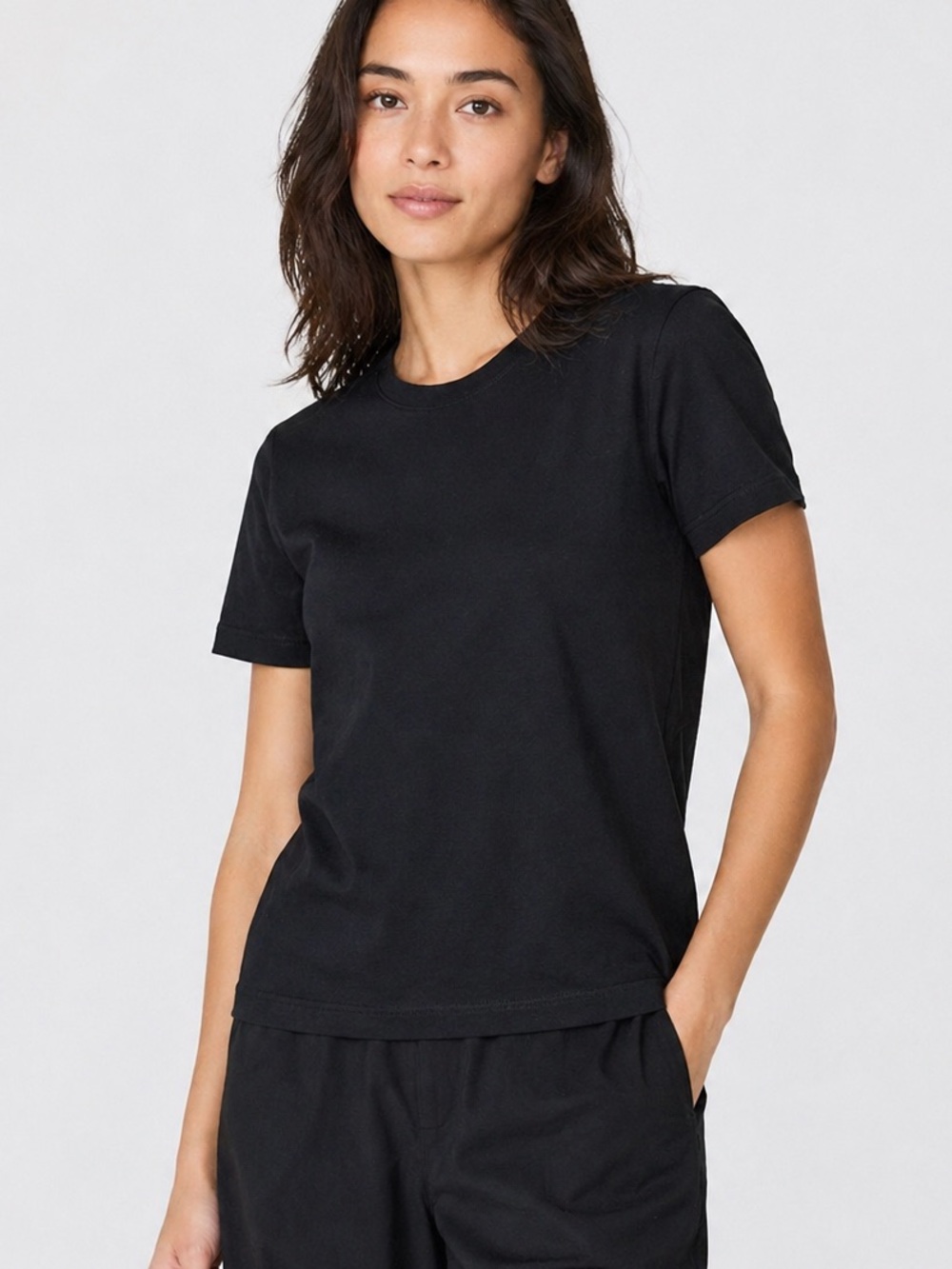 Uniqlo U Black Crew Neck T-Shirt Women’s Small 100% Cotton Minimalist Tee